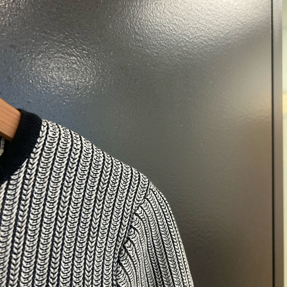 Derek Lam size M herringbone knit cotton sweater GUC Black and White - Picture 7 of 14